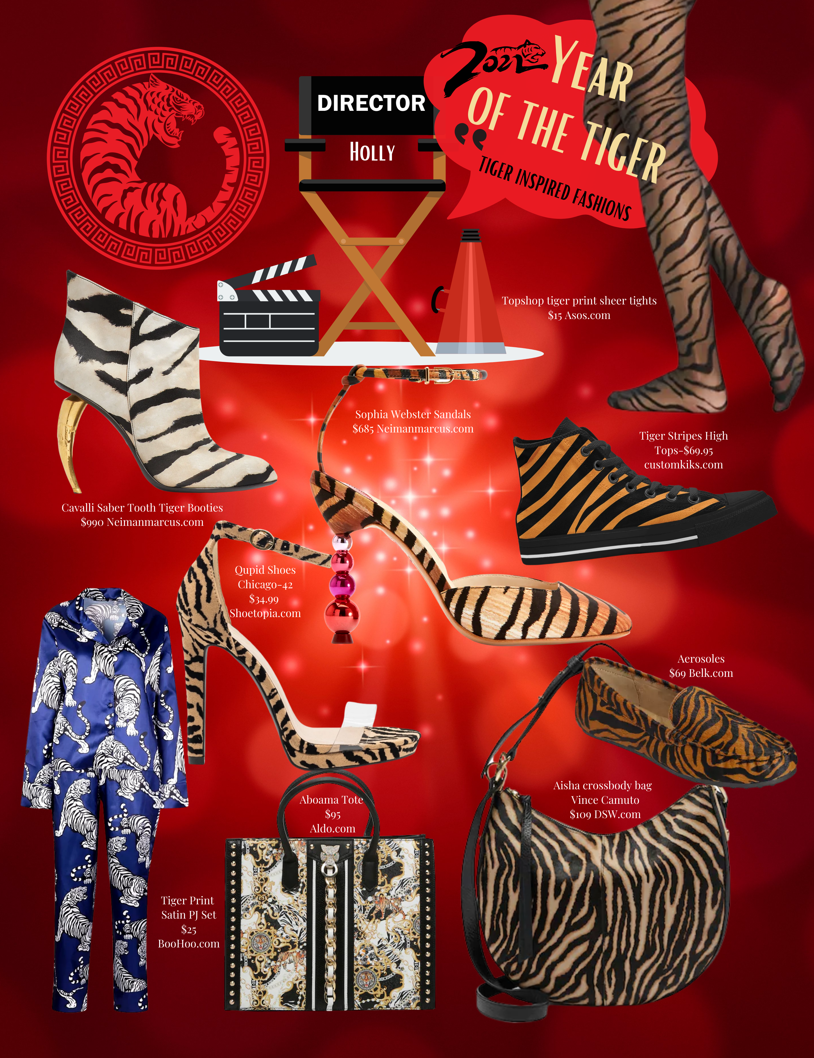 Year of the tiger inspired shoes and clothes